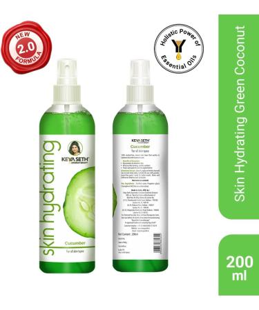 Skin Hydrating Cucumber Toner - Anti Pigmentation Soothes Sunburn & Treats Open Pores - 200ml for Sensitive Skin - Buy Online on GoSupps.com