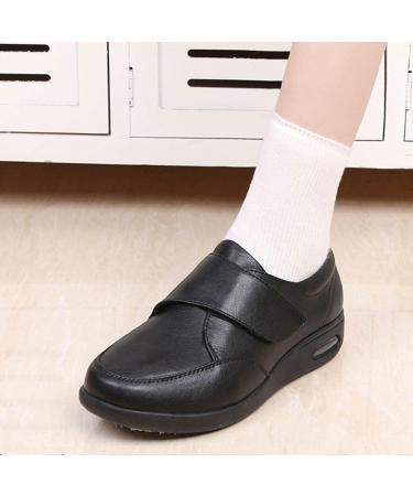 Yytcsjz Men Adjustable Diabetic Shoes Wide Width - Black Size 12 | Soft Safety Sneakers for Foot Swelling - Buy Online on GoSupps.com