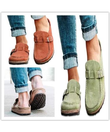 Women's Suede Sandals & Clogs - Summer Flat Slippers Hiking Shoes Boat Shoes Outdoor Wedge Footwear - Size 43 EU - Buy Online on GoSupps.com