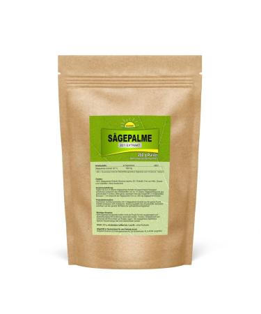 Saw palmetto extract highly concentrated (20:1) without additives 250 g powder in a bag Bonemis