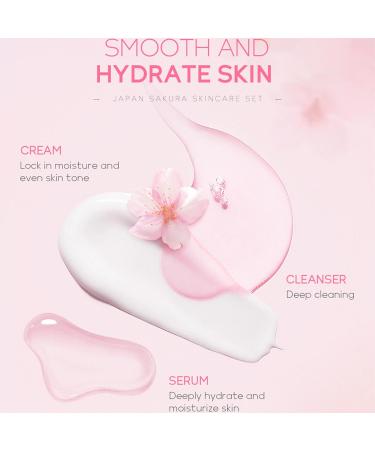 Cherry Blossom Skin Care Set | Sakura Skincare for Teens & Women | 24PCS Travel Kit with Cream Serum Eye Mask & More - Buy Online on GoSupps.com