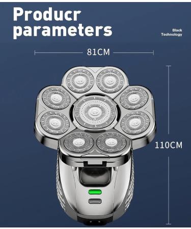 6 in 1 Head Shaver for Men - Upgraded 4D Bald Head Shaver with 9 Floating Heads Rechargeable & Waterproof for Ultimate Grooming - Buy Online on GoSupps.com