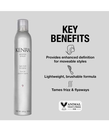 Kenra Design Spray 9 | Light Hold Hairspray 10oz | Tames Frizz & Flyaways | All Hair Types - Buy Online on GoSupps.com