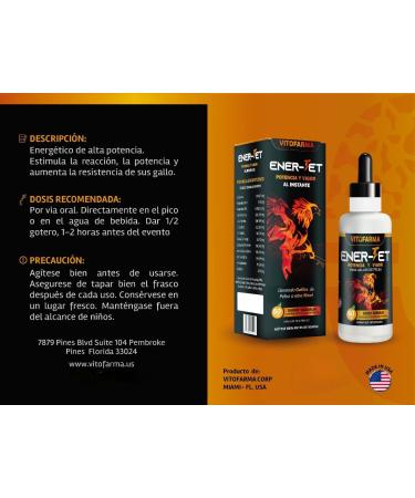 VITOFARMA Ener-Jet Rooster Energy Booster - Natural Multivitamin Liquid 60ml - Buy Online on GoSupps.com