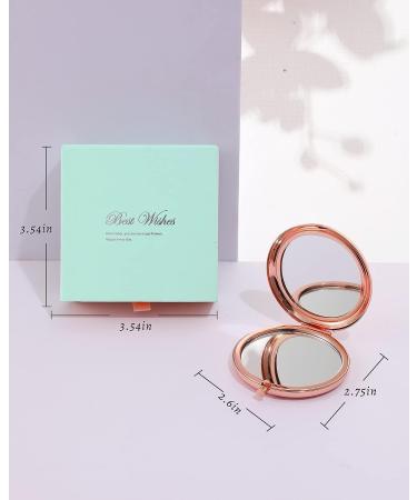 Hiipeenow Rose Gold Compact Mirror - Inspirational Gift for Women - Braver Than You Believe - Birthday Encouragement - Buy Online on GoSupps.com