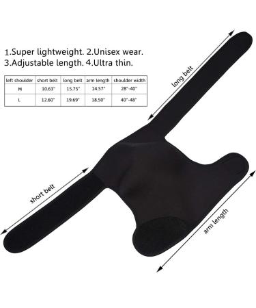 Dechoga Adjustable Neoprene Shoulder Support Bandage Belt - Stabilizes Arthritic Shoulders & Luxation - Unisex Design Fits Left or Right Shoulder - Buy Online on GoSupps.com
