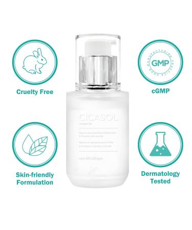 Centella Asiatica 84% Cica Cicasol Ampoule 30mL Serum for Face - Repair, Soothe, and Moisturize Skin - Reduce Hot Flush and Irritations - Natural Active - Buy Online on GoSupps.com