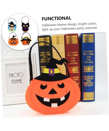 Alipis 4pcs Halloween Candy Bag Halloween Bags Goodie Bag Kids Trick or Treat Handbag Felt Cloth - Buy Online on GoSupps.com