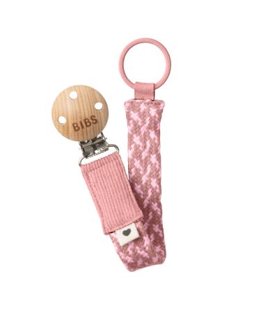 BIBS Paci Braid Dummy Chain Organic Cotton Danish Design One Size (0-36 Months) Dusty Pink/Baby Pink Dusty Pink / Baby Pink