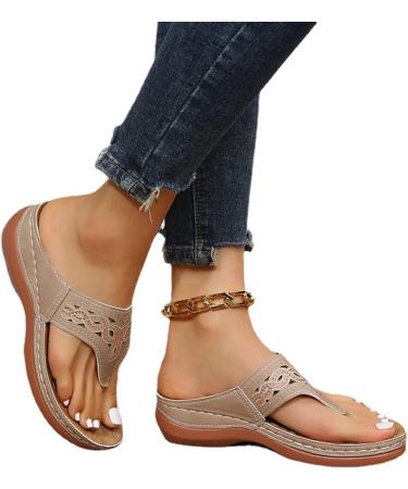 XINGAKA Women's Orthopedic Sandals Plantar Fasciitis Arch Support Sandals - Grey 39 - Buy Online on GoSupps.com