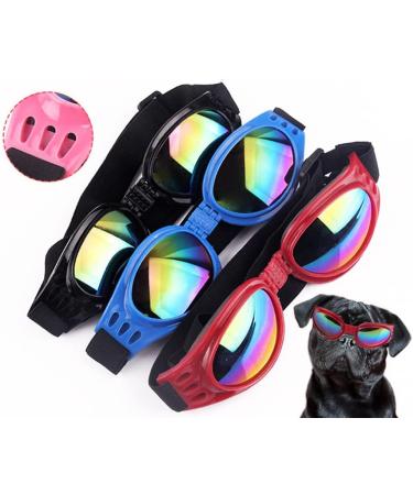 Gigicloud Pet Dog Sunglasses - Anti-UV Windproof Goggles for Dogs and Cats - Black, One Size - Buy Online on GoSupps.com