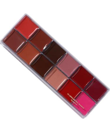  Zibeem Zibeem 12-Color Lip Palette | Matte Velvet Makeup Palette with Creamy Shades Universal Shades Lightweight Gloss Soft Texture Ideal for Adult Women and Teenagers - Buy Online on GoSupps.com
