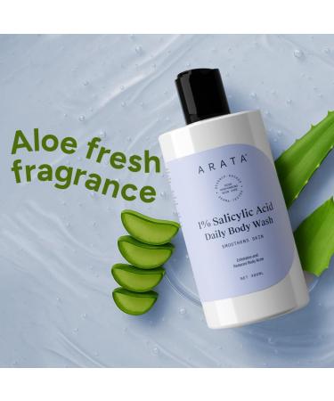 1% Salicylic Acid Body Wash for Bacne Bumpy & Strawberry Skin | Exfoliates Cleanses & Smoothens Uneven & Rough Skin | Paraben & SLS Free | Shower Gel For All Skin types (300ml) - Buy Online on GoSupps.com