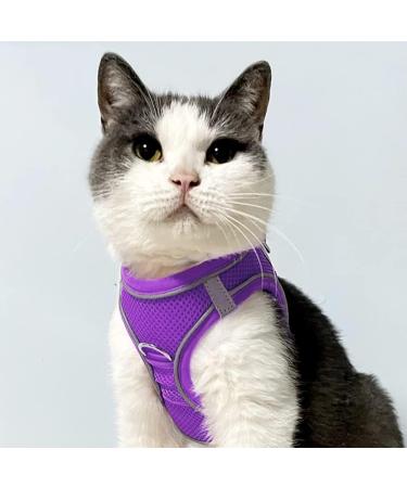 Joyal Dog Harness - Reflective Soft Padded Air-Mesh for Small Dogs & Cats XXS (31-34cm) - Purple - Buy Online on GoSupps.com