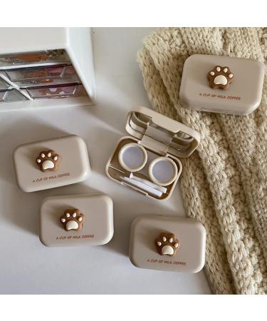 Capmore Portable Dust-Density Mini Eye Lens Travel Box - Cute Khaki Contact Lens Container & Storage Case - Perfect for Travel - Buy Online on GoSupps.com