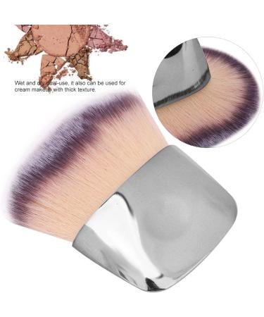 Mini Makeup Brush Soft Hair Loose Powder Blush Brush Foundation Brush Beauty Tool for Blending Liquid Cream or Powder Cosmetics (Silver) Black Silver - Buy Online on GoSupps.com