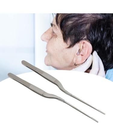 2-Piece Stainless Steel Tweezers Set - Corrosion Protection Curved Tweezers for Hearing Amplifiers | Optimal Precision & Durability - Buy Online on GoSupps.com
