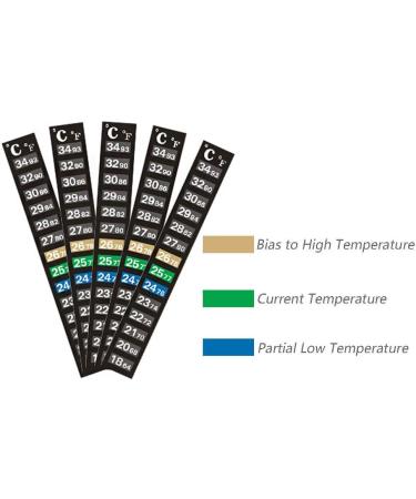 10-Piece Aquarium Thermometer Stickers - Accurate Digital Temperature Strips ( C & F) for Fish Tanks - Buy Online on GoSupps.com