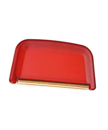 Lint Remover Comb Manual Fabric Shaver with Sharply Copper Blade Lightweight and Compact for Knitted Garments (Red)