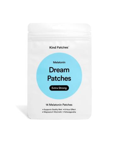 Kind Patches Melatonin Dream Patches Extra Strong - Sleep Patches - Sleep Aid with Ashwagandha and Magnesium for Rest - 14 Count 14 Count Extra Strength