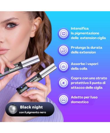  Extreme Look Lash Coating Eyelash Extension Fixer Black False Eyelashes Fixing Extends the Duration of Eyelash Extensions | Extreme Look "Black Night" 10ml - Buy Online on GoSupps.com
