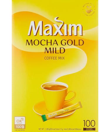 Value Pack: MAXIM MOCHA GOLD - Korean Instant Coffee 100 Pieces - 200 Pieces Total - Cafe - Great Also for Iced Coffee - Instant Coffee Packets - Custom Value Bundle Branded Pack of 2 - Buy Online on GoSupps.com
