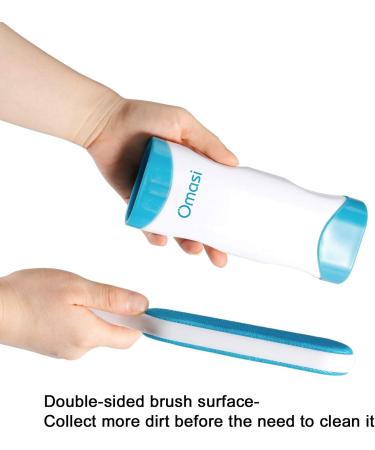 Grandomasi Self-Cleaning Lint Brush | Double-Sided Pet Fur & Lint Remover for Furniture & Carpets - Blue - Buy Online on GoSupps.com