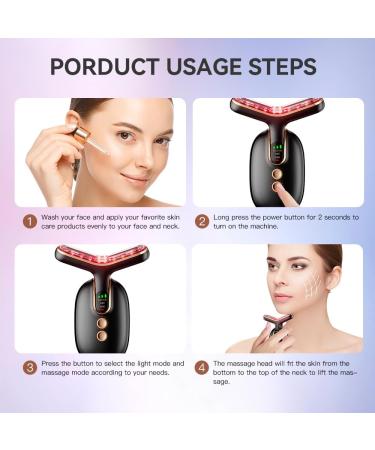 Neck Face Beauty Facial Device Multifunctional Face Massager for Face Sculpting and Skin Care At-home Face Spa Tool (Black Gold) - Buy Online on GoSupps.com