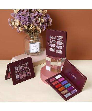 LUXAZA Holographic Glitter Eyeshadow Palette - Metallic Festival Style | Ultra Pigmented Shimmer | Waterproof & Long Lasting Eye Shadows - Colorful Glitter Makeup Kit - Buy Online on GoSupps.com
