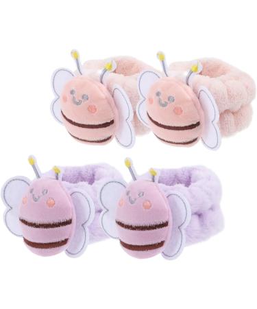 Healeved 8 Pairs Wrist Band Makeup Washcloths Towel Band Womens Hair Accessories Wrist Wraps Head Bands for Womens Hair Makeup Cartoon Washing Bee Headband Make up Yoga Towel Flannel Child - Buy Online on GoSupps.com