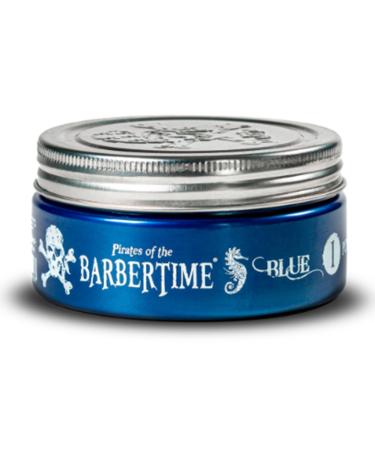 BARBERTIME Hair Styling Pomade Wax | Bubble Gum Blue Pomade No1 | Shine Look Strong Hold 150 ml