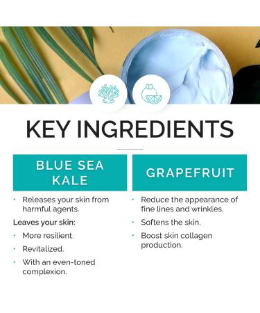 Sea Beauty Exfoliating Face Mask - Deep Pore Cleansing with Blue Sea Kale and Grapefruit - 8.5 Fl Oz - Buy Online on GoSupps.com
