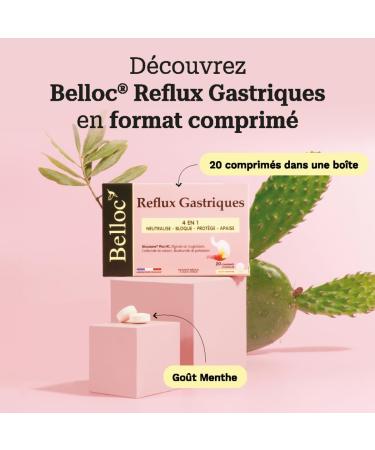 Belloc Gastric Reflux - 4 in 1 - Neutralises Block Protects Soothes Tablets x20 - For Ages 12 and Above - Buy Online on GoSupps.com