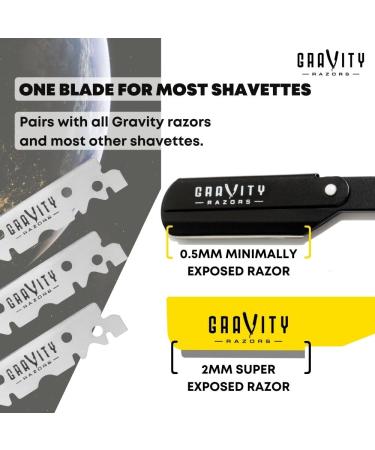 GRAVITY RAZORS Premium Swedish Steel Single Edge Razor Blades (100 Count) - For Safety and Straight Edge Razors - Buy Online on GoSupps.com