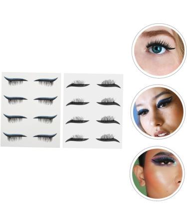 Housoutil 8 Pairs Glitter Eyeliner Stickers Eye Makeup Sticker Eyeliner Decal Strips Cosmetic Applique Strip 1 count (Pack of 1) As Shown - Buy Online on GoSupps.com