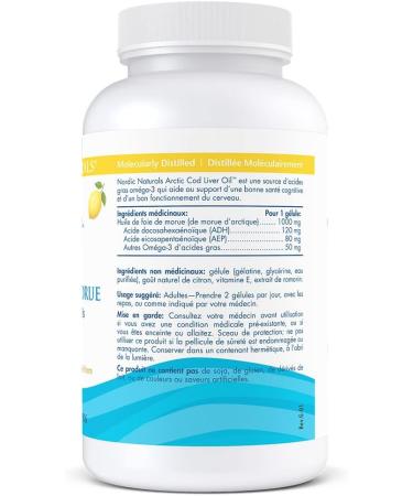 Nordic Naturals Arctic CLO - Cod Liver Oil Promotes Heart and Brain Health Lemon 90 Count - Buy Online on GoSupps.com