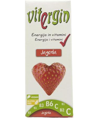 Vitergin Strawberry Vitamin Sweets - Delicious Fruit Enjoyment with 24 Packs (20 Sweets per Pack) - Sweet Sweets for a Healthy Boost! - Buy Online on GoSupps.com