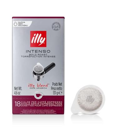 illy E.S.E. Coffee - Single-Serve Coffee Capsules & Pods - Coffee Pods Intenso Dark Roast - Notes Of Cocoa & Dried Fruit - For E.S.E Coffee Machines - Extraordinary Aroma & Body 18 Count