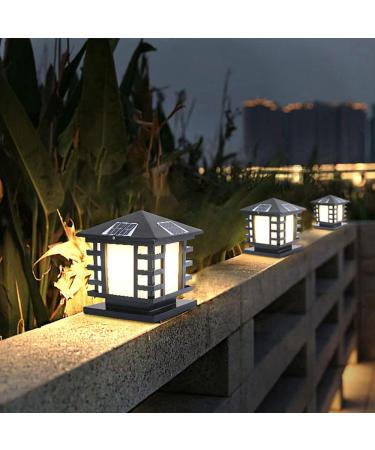 Courtyard light Solar LED Pillar Light Garden Solar Pillar Lantern Wall Solar Pillar Lamp Lawn Corridor Pillar Column Light Porch Streetlight for Courtyard Outdoor Lighting Products ( Size : 25*22*27 Black 25*22*27cm - Buy Online on GoSupps.com