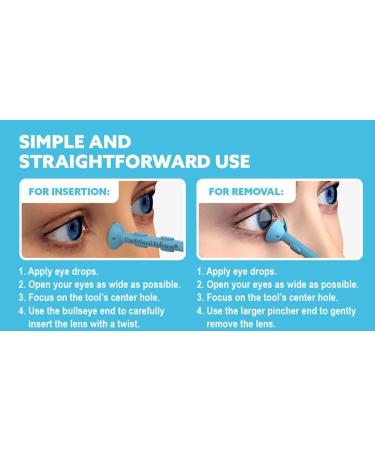 Buy Bullseye Large Portable Soft Contact Lens Tool | Silicone Inserter & Remover | Safe Easy Travel Size - Buy Online on GoSupps.com