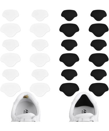 Microfiber Heel Repair Patch Set - 8 Pairs, Self-Adhesive, for Shoes & Seats - Black & White - Buy Online on GoSupps.com