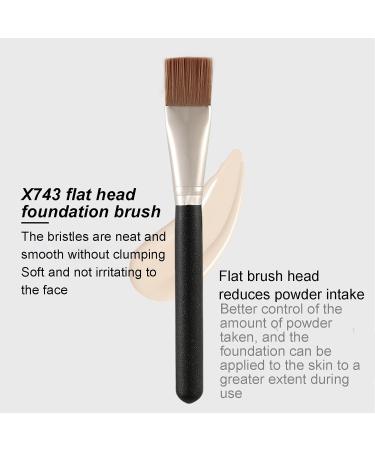 Foundation Brushes Emulsion Cosmetics Portable Brushes with Flat Tip Women Making up Brush for Pre-Makeup Foundation Masque Cream Concealer Foundation Cream Rowces - Buy Online on GoSupps.com