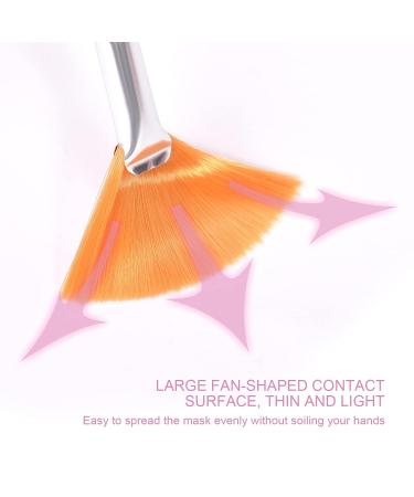 3-Piece Soft Facial Fan Brush Set | Premium Cosmetic Makeup Applicators for Peeling Mud & Cream - Buy Online on GoSupps.com