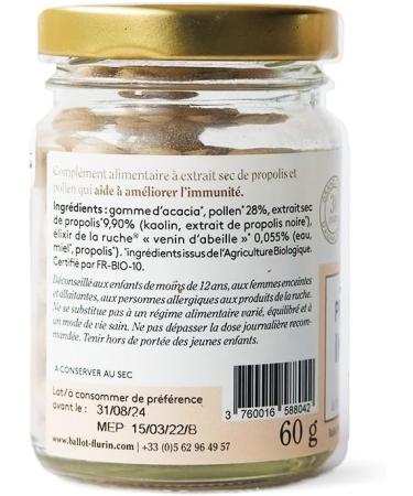 Ballot-Flurin - Black Propolis Tablets Immunity BIO - Made in France - Glass jar - 120 tablets - Buy Online on GoSupps.com
