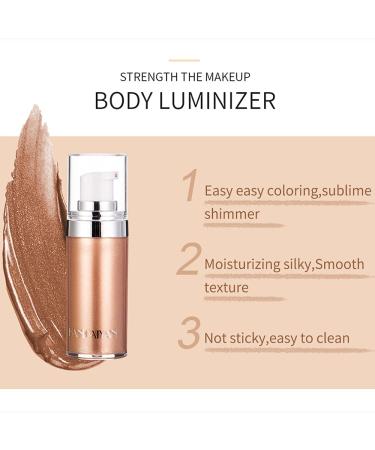 Yeweian Face Body Luminizer Liquid Highlighter - Bronze Gold | Shimmer Glow Illuminator, Waterproof Highlighter Makeup - Buy Online on GoSupps.com