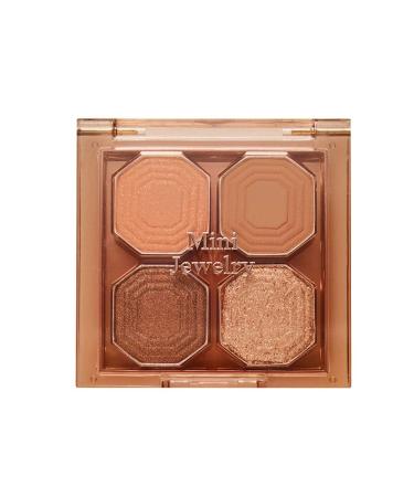 Etude House Play Color Eyes Mini Jewelry 1 Gold Pendant | Glitter Shimmer Matte Eyeshadow Palette For A Long Lasting Rich 4 Colors | Korean Makeup