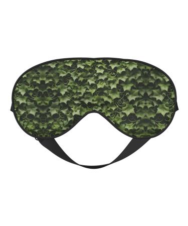 Floral Swirls Ivy Print Ultra-Soft Light-Blocking Eye Mask for Optimal Comfort and Restful Sleep