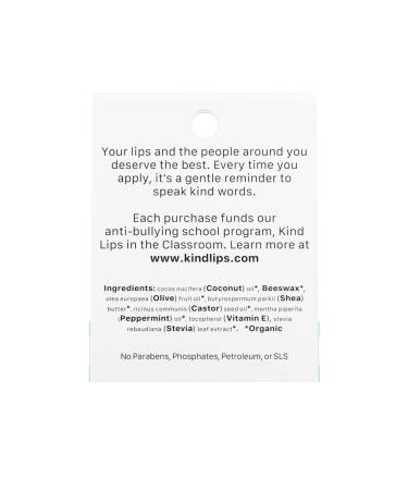 Kind Lips Organic Sweet Mint Lip Balm 3-Pack Cooling Refreshing Lip Care for Dry Chapped Lips 100% Natural Clean Gluten-Free Grain-Free Made in USA Everyday Value chapstick Set - Buy Online on GoSupps.com