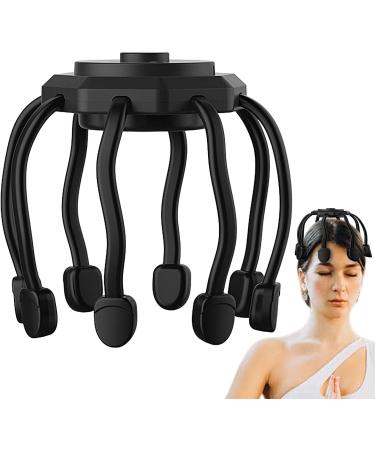 Premium Silicone Head Skin Massage Device | Women's Spa Shampoo Brush with 3 Modes | Handheld Deep Relaxation Scalp Massager - Black - Buy Online on GoSupps.com