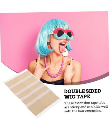 Angoily 6 Sheets Double-sided Tape Double Sided Adhesive Tape Wigs with Bangs Hair Tape Extension Tape Wig Adhesive Tape Extensions Tape Replacement Wig Tape Kraft Paper Label - Buy Online on GoSupps.com